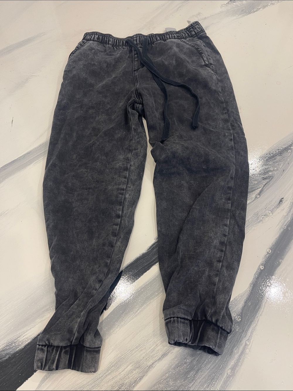 Abercrombie & Fitch Charcoal Washed Jogger Pants